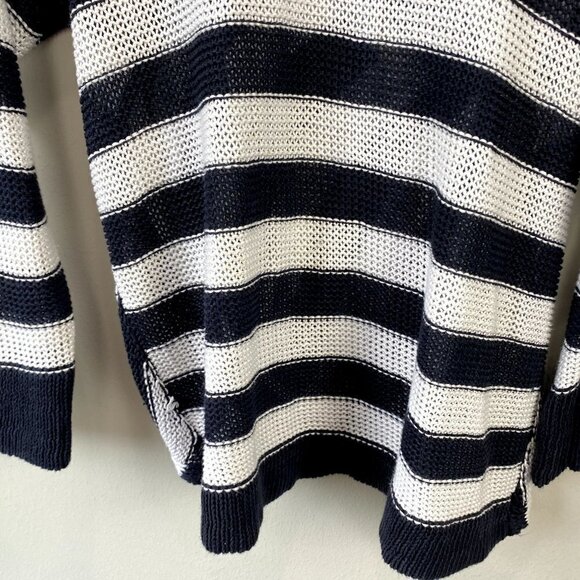 Derek Lam 10 Crosby Cross Back Linen Striped Sweater S - Picture 4 of 8